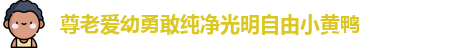 尊老爱幼勇敢纯净光明自由小黄鸭